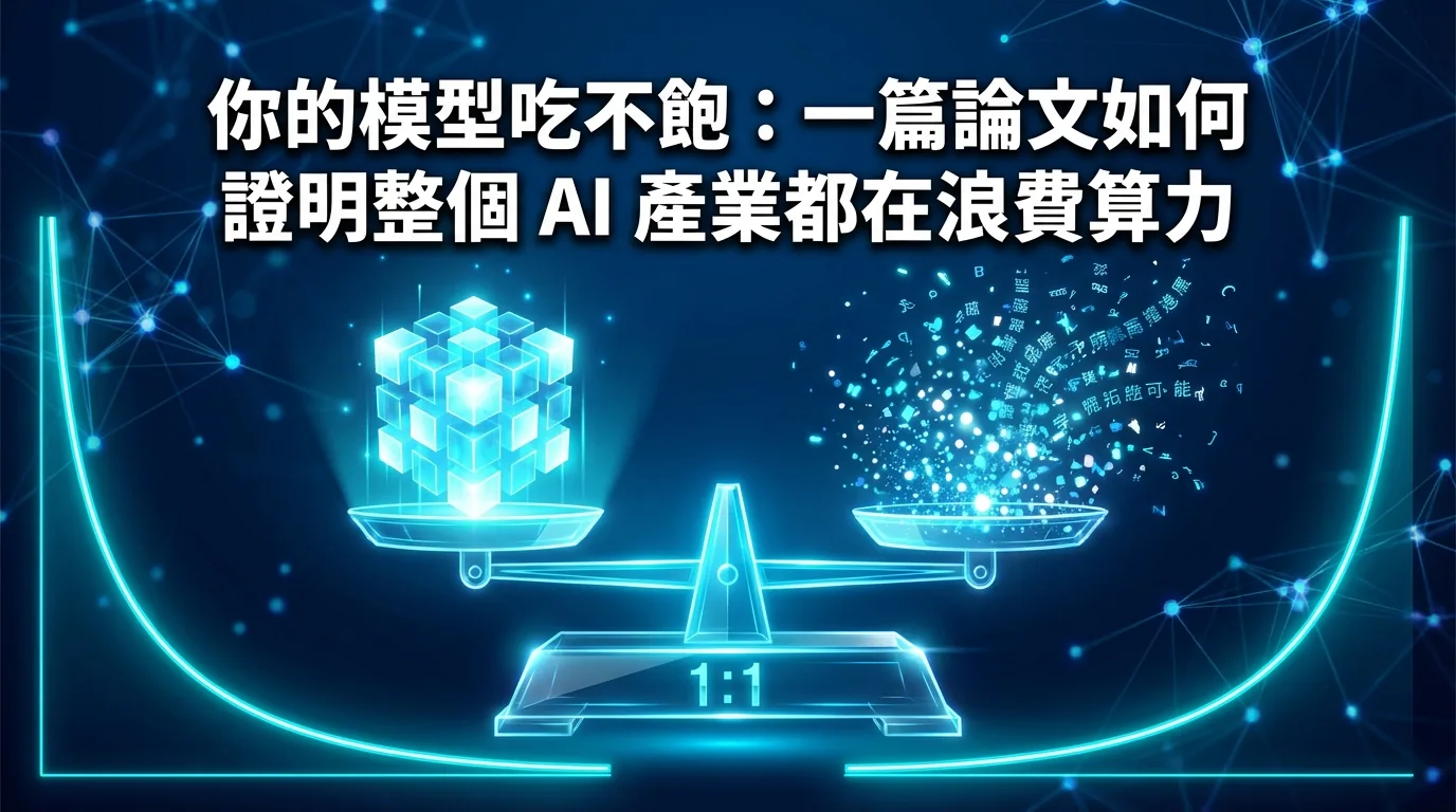 你的模型吃不飽：一篇論文如何證明整個 AI 產業都在浪費算力