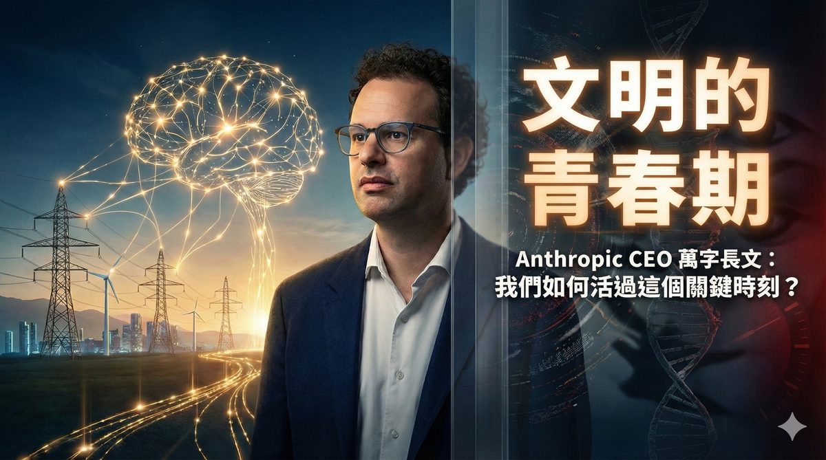 Anthropic 執行長萬字長文:人類正在經歷「文明的青春期」