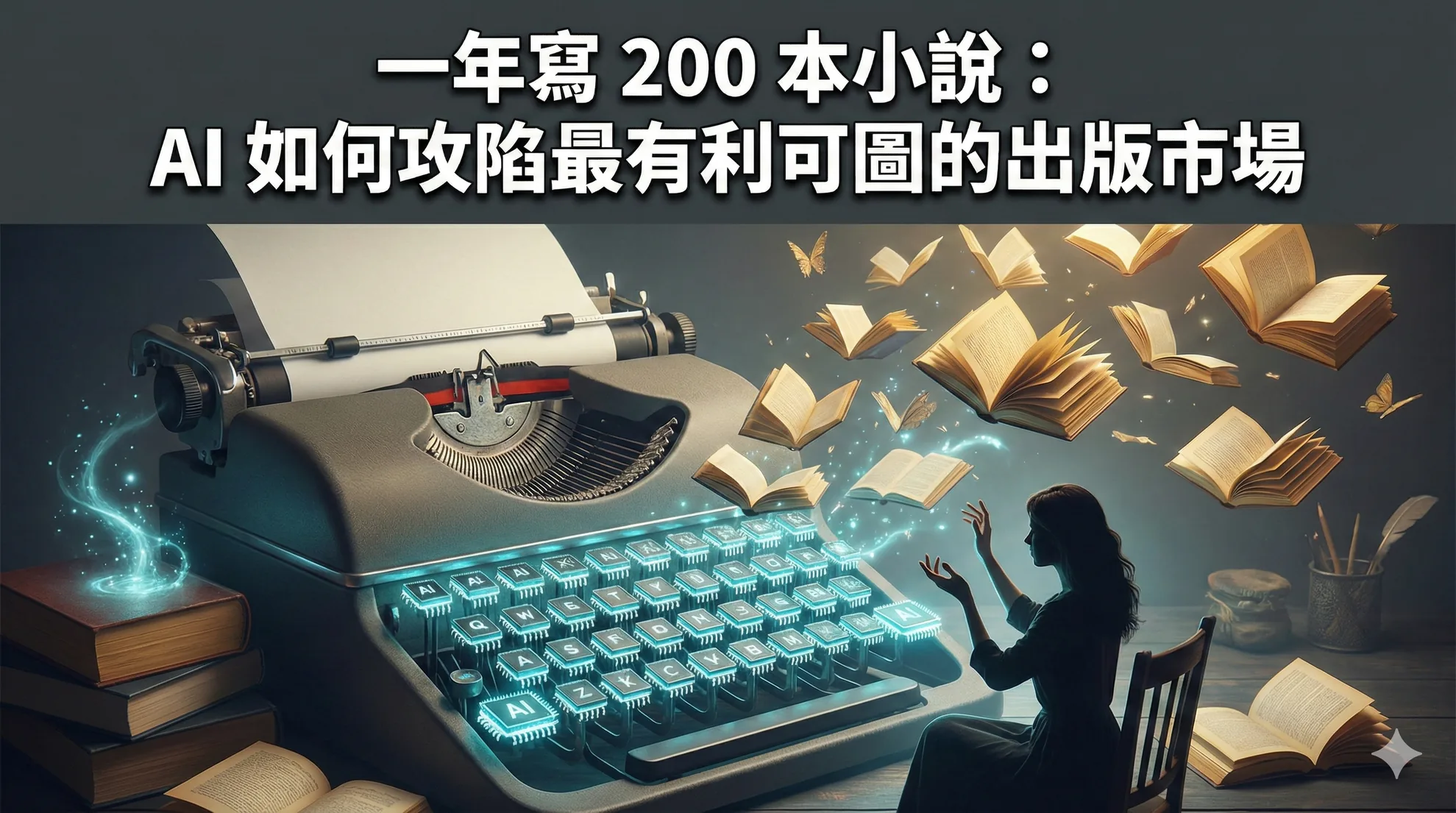 一年寫 200 本小說：AI 如何攻陷最有利可圖的出版市場