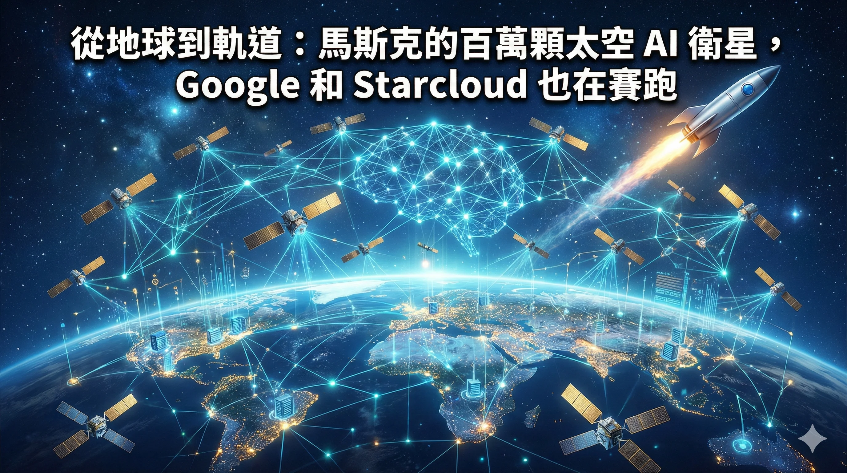 從地球到軌道:馬斯克的百萬顆太空 AI 衛星,Google 和 Starcloud 也在賽跑