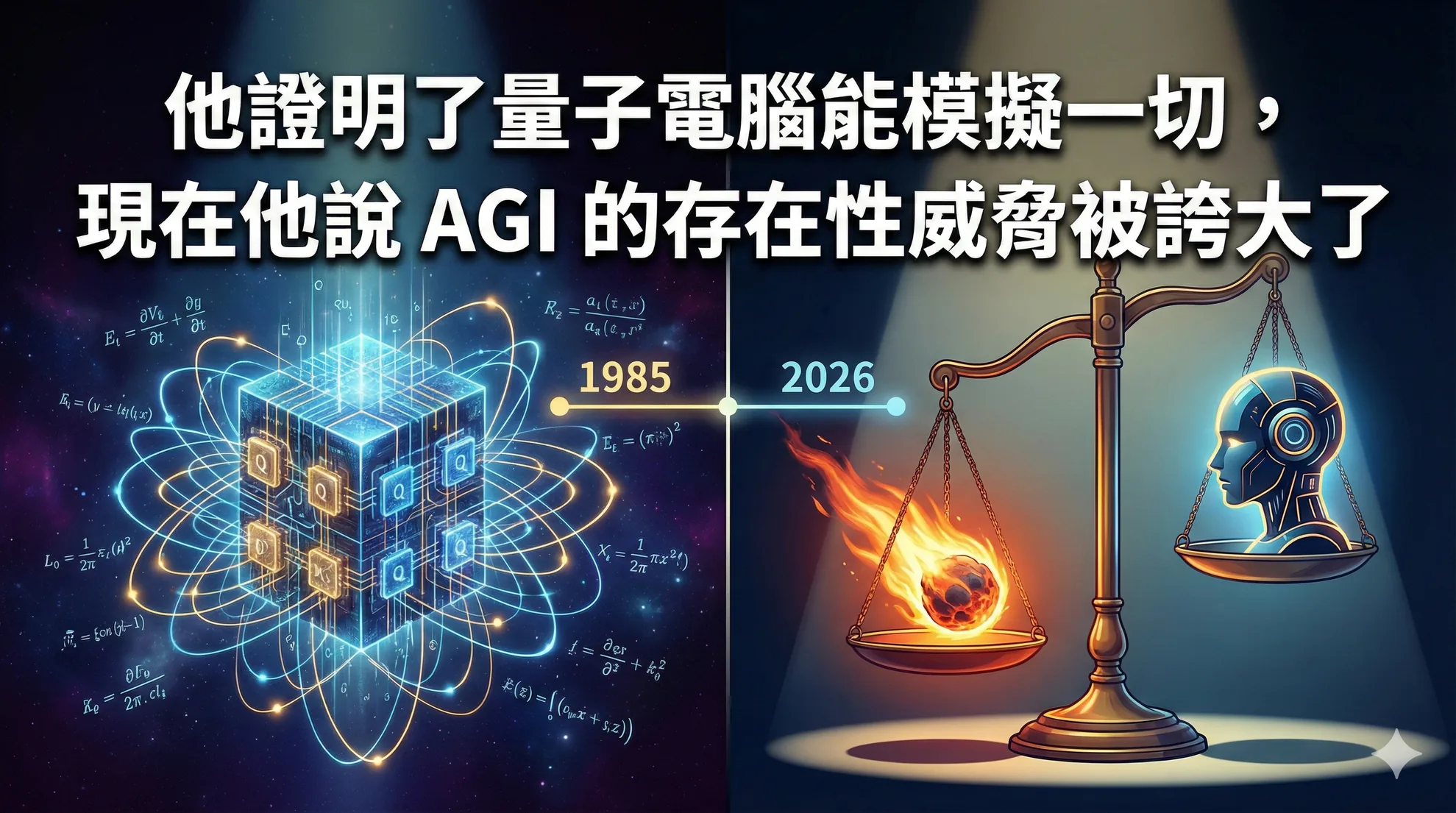 他證明了量子電腦能模擬一切，現在他說 AGI 的存在性威脅被誇大了