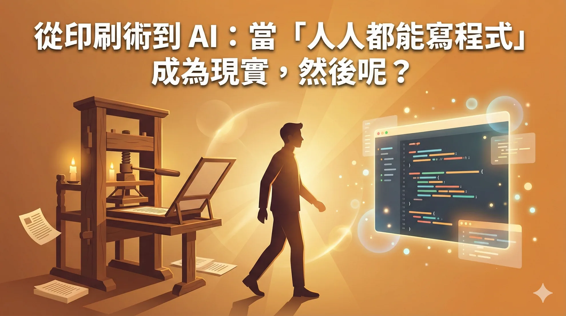 從印刷術到 AI：當「人人都能寫程式」成為現實，然後呢？