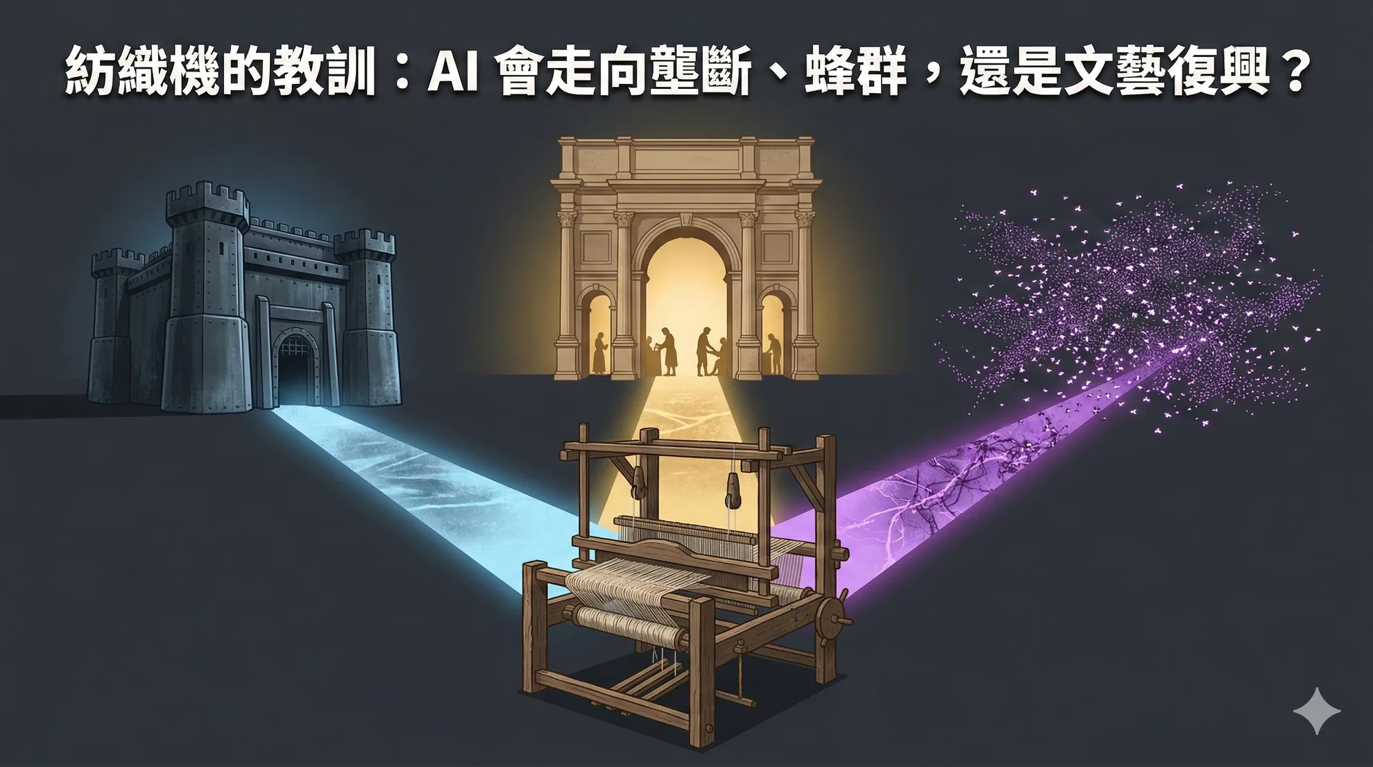 紡織機的教訓：AI 會走向壟斷、蜂群，還是文藝復興？