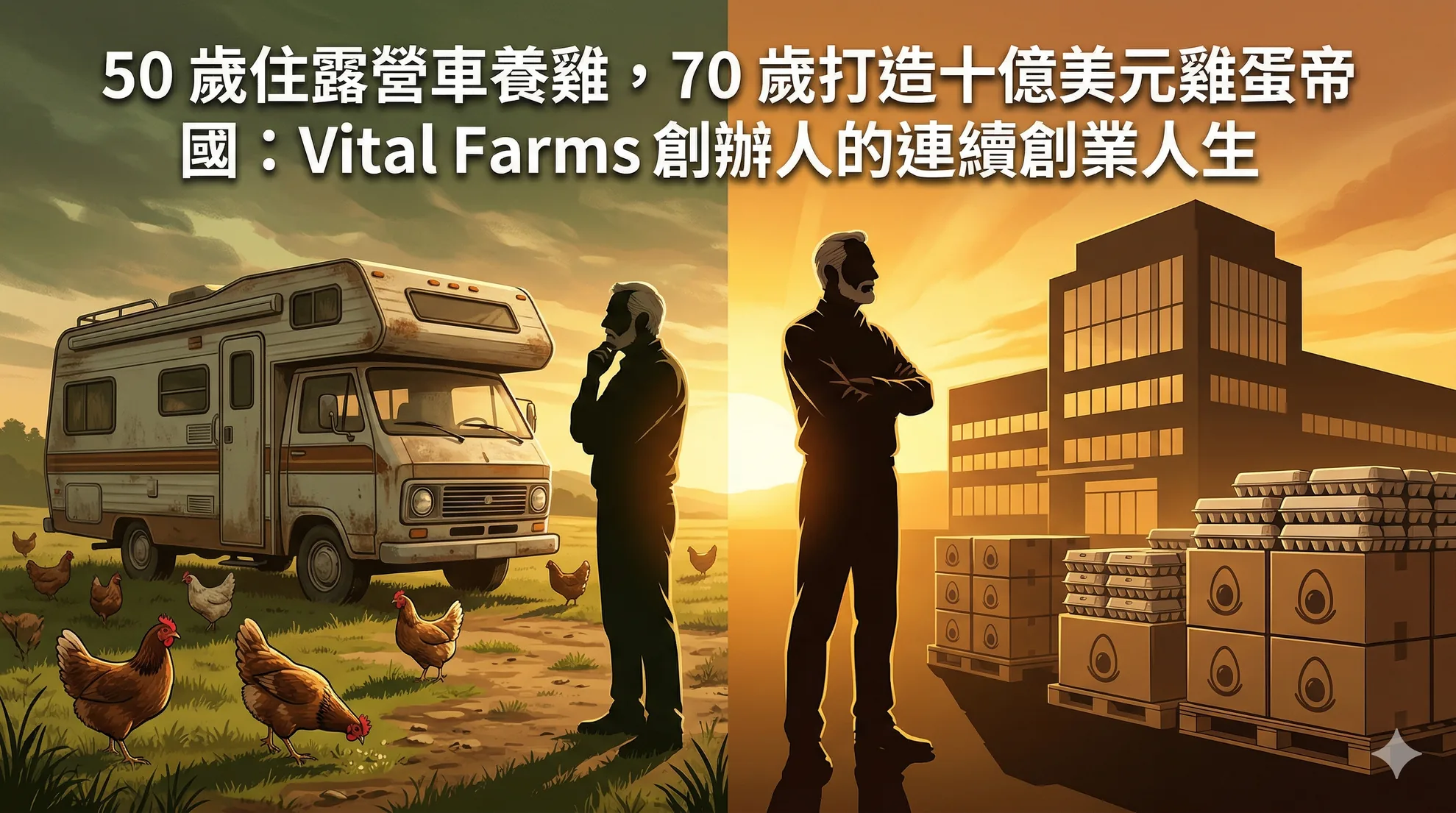 50 歲住露營車養雞，70 歲打造十億美元雞蛋帝國：Vital Farms 創辦人的連續創業人生
