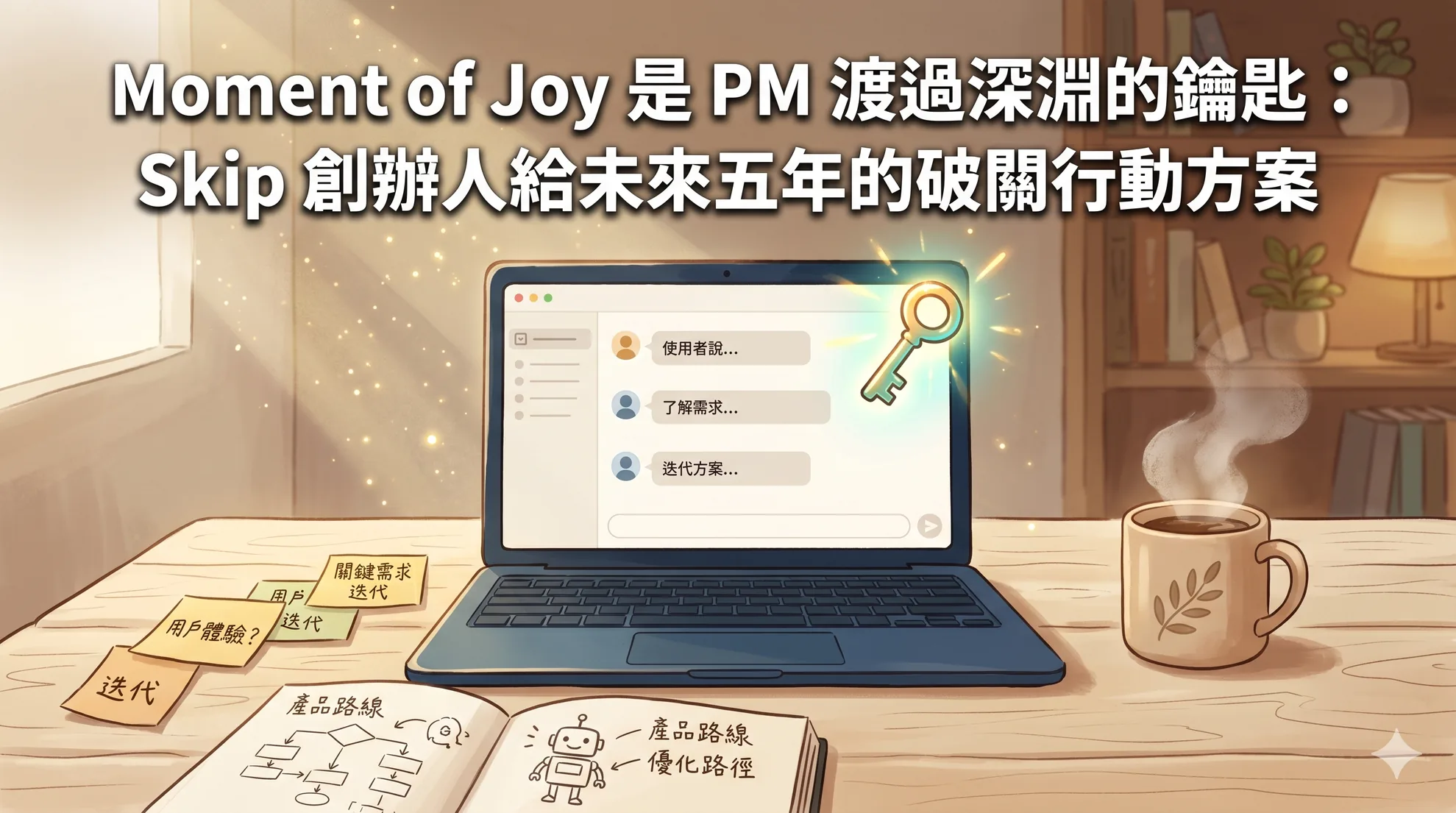 Moment of Joy 是 PM 渡過深淵的鑰匙：Skip 創辦人給未來五年的破關行動方案