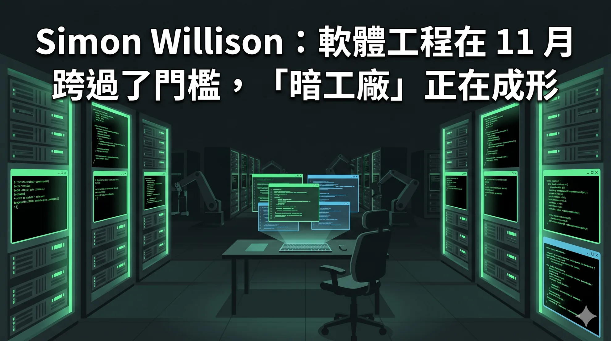 Simon Willison:軟體工程在 11 月跨過了門檻,「暗工廠」正在成形