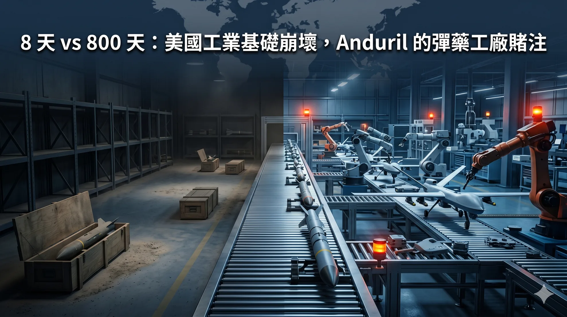 8 天 vs 800 天：美國工業基礎崩壞，Anduril 的彈藥工廠賭注