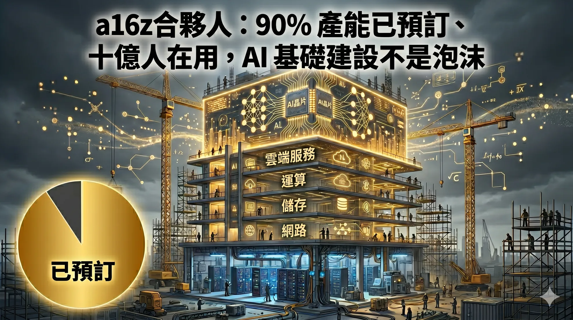 a16z 合夥人：90% 產能已預訂、十億人在用，AI 基礎建設不是泡沫