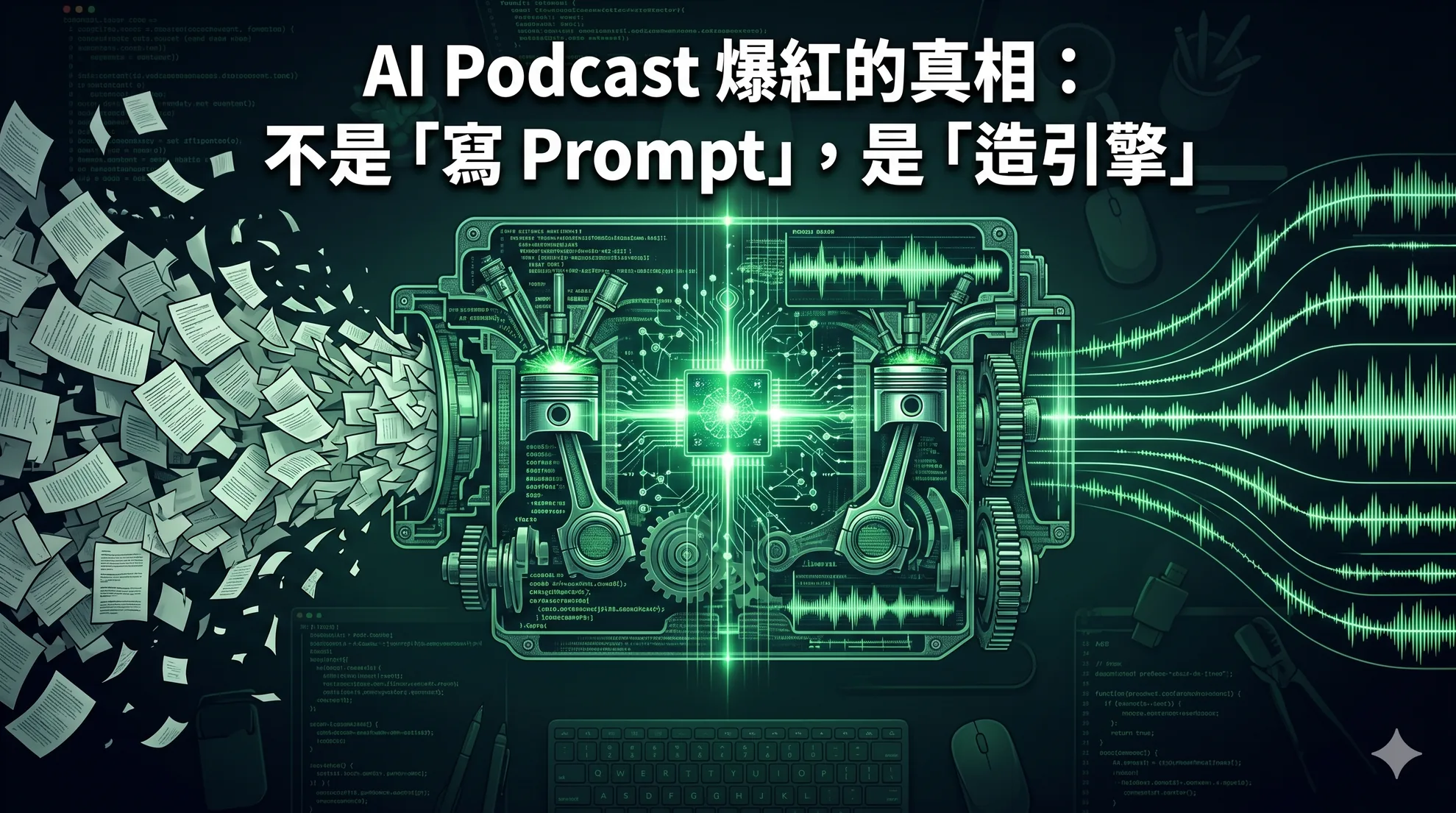 AI Podcast 爆紅的真相:不是「寫 Prompt」,是「造引擎」