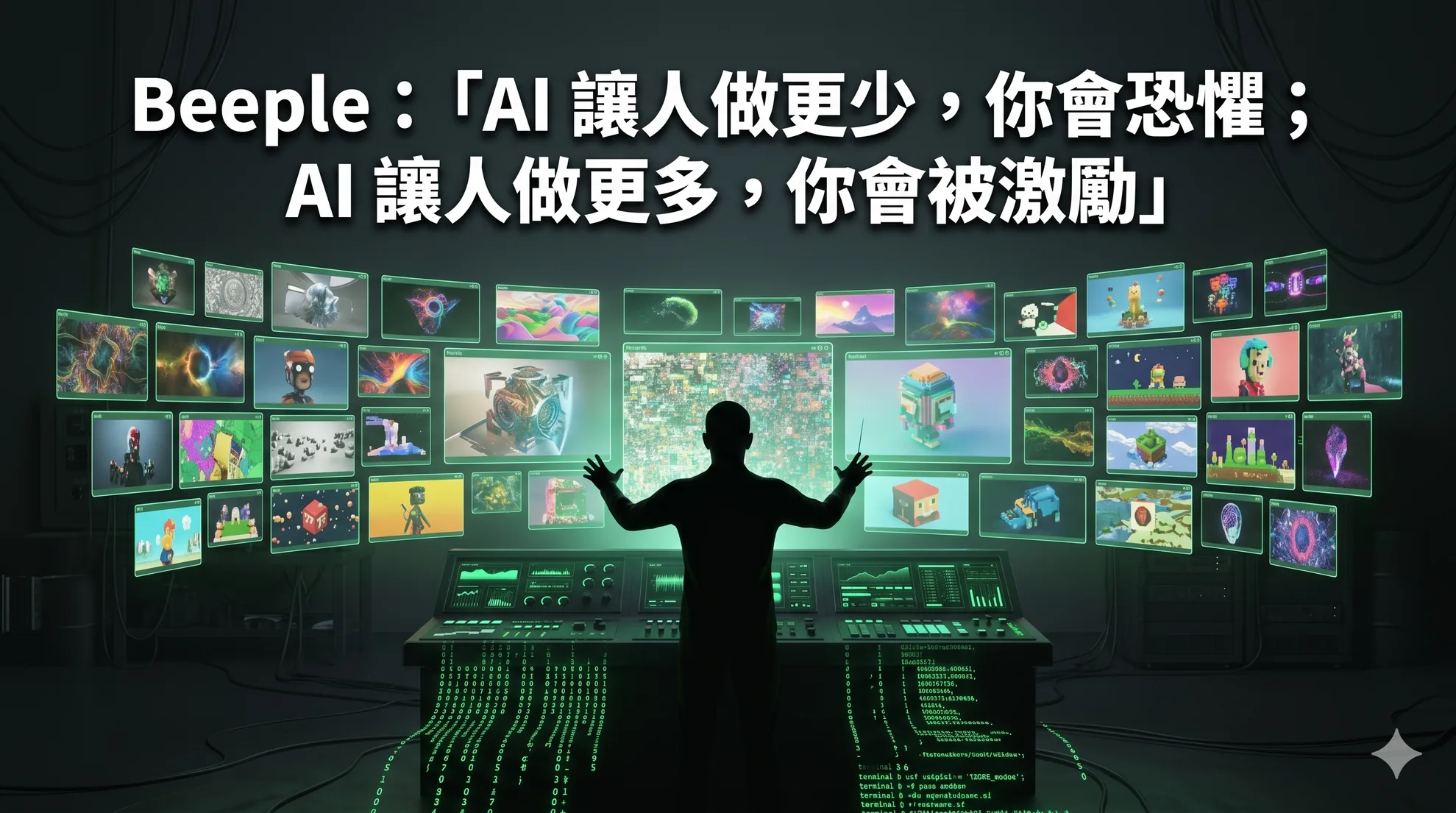 Beeple:「AI 讓人做更少,你會恐懼;AI 讓人做更多,你會被激勵」