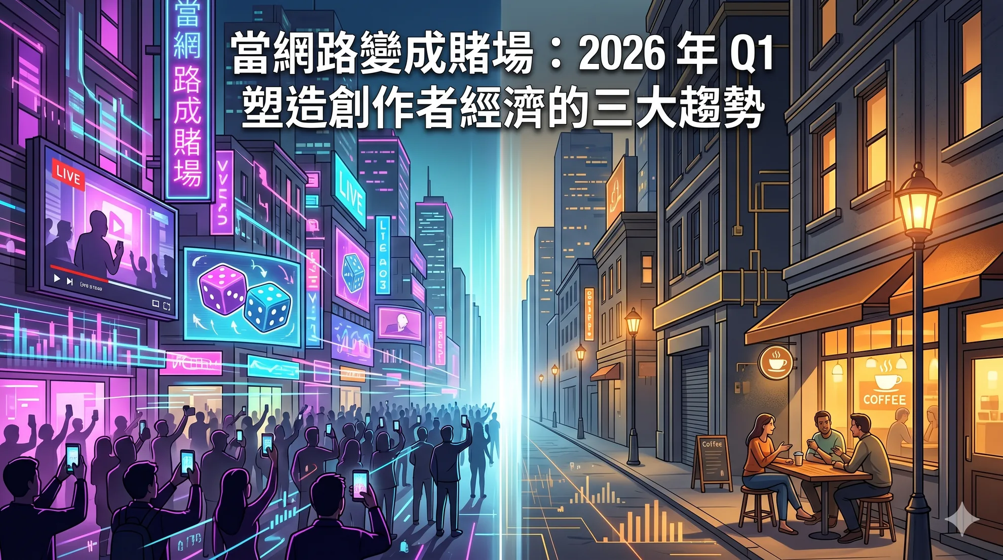 當網路變成賭場：2026 年 Q1 塑造創作者經濟的三大趨勢