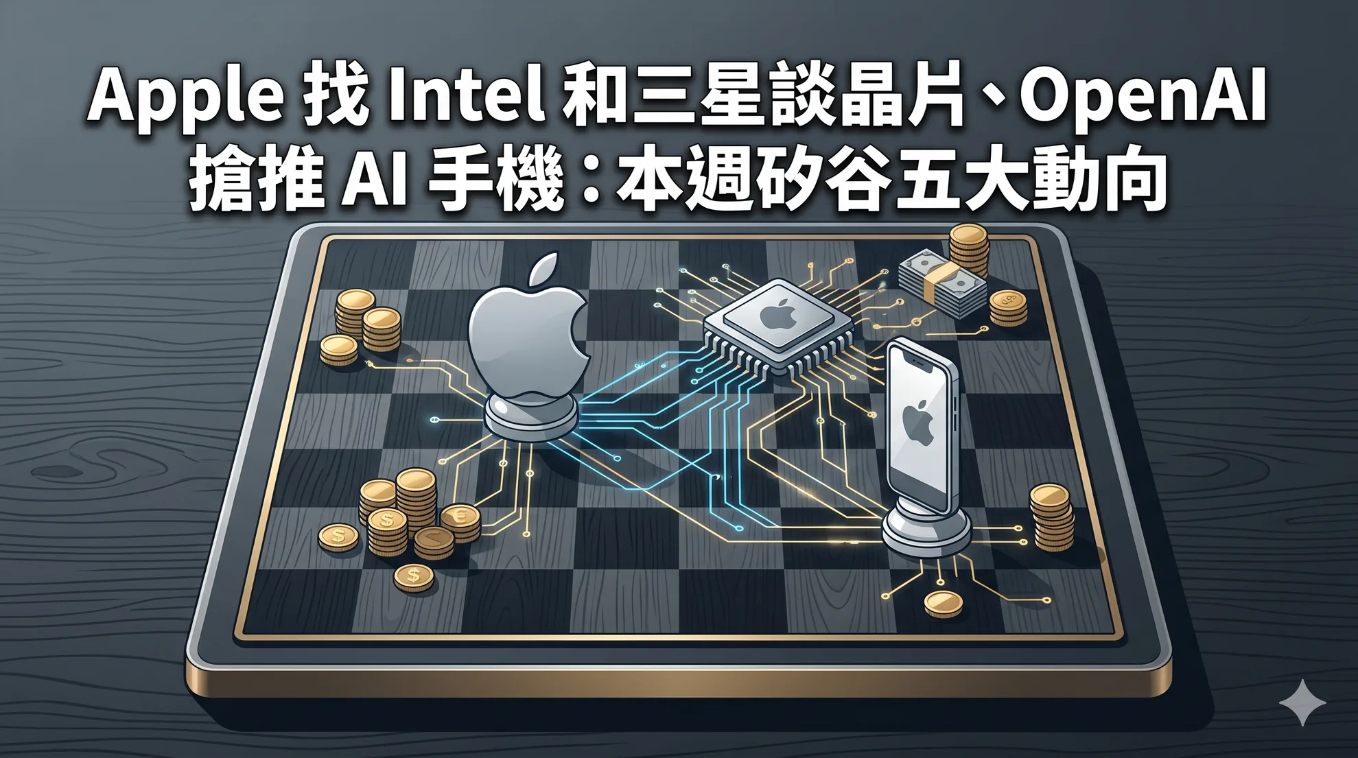 Apple 找 Intel 和三星談晶片、OpenAI 搶推 AI 手機：本週矽谷五大動向