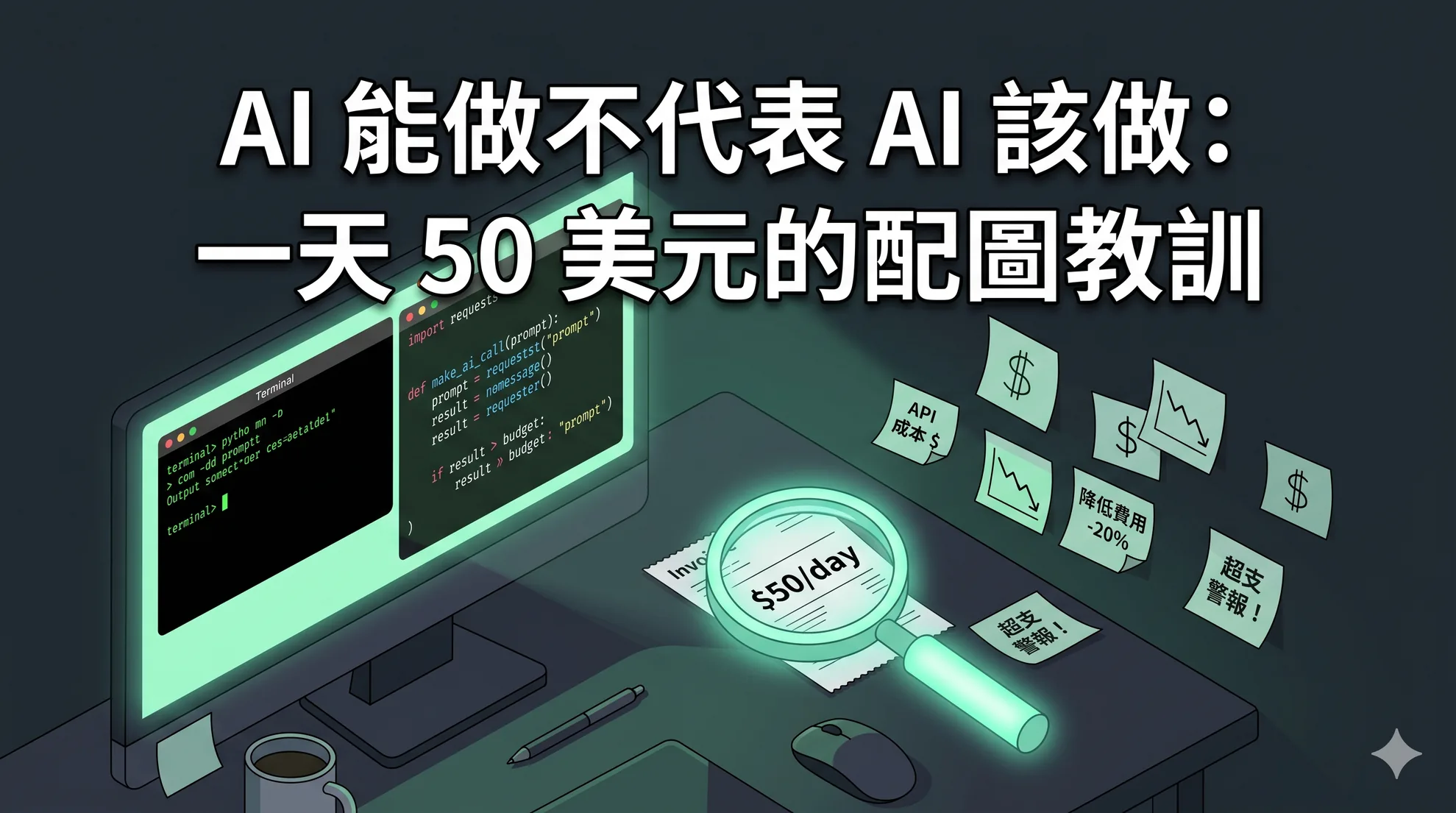 AI 能做不代表 AI 該做:一天 50 美元的配圖教訓