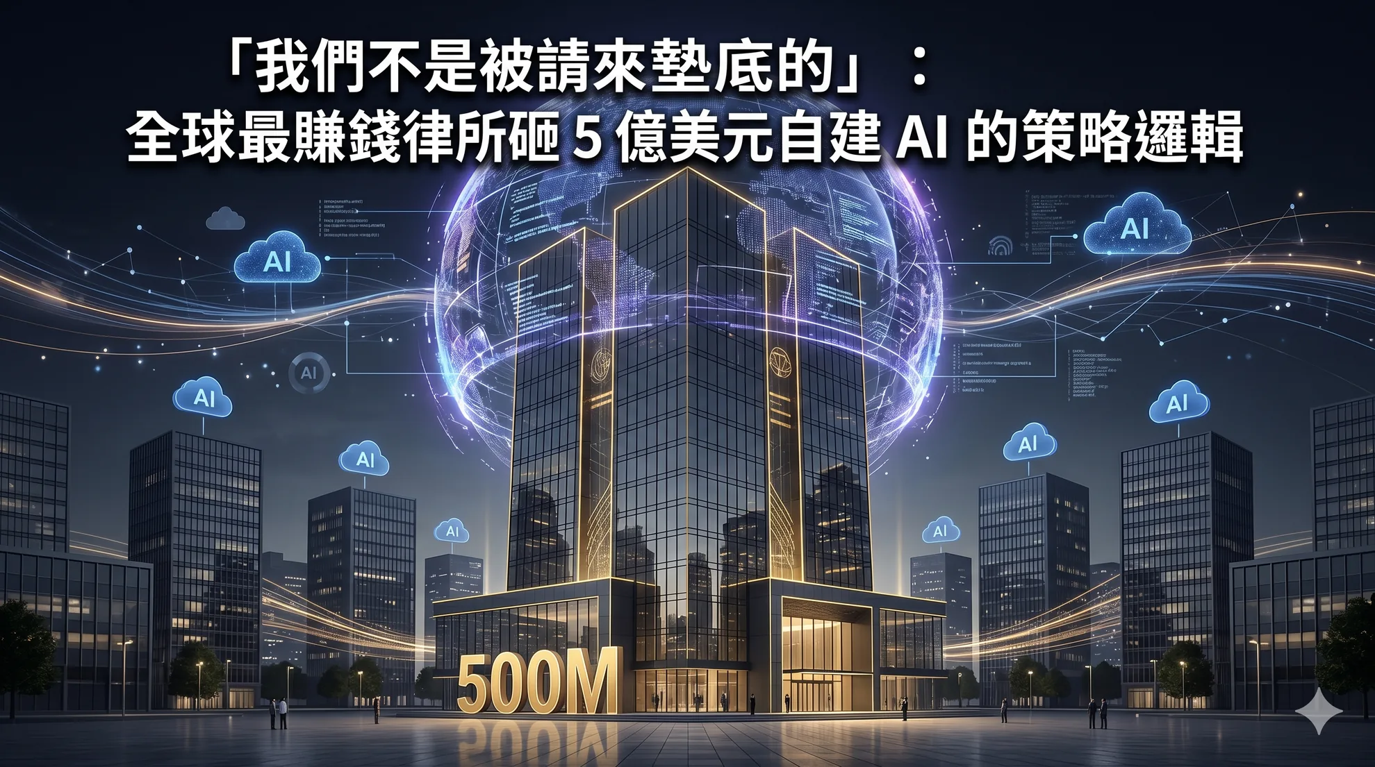 「我們不是被請來墊底的」：全球最賺錢律所砸 5 億美元自建 AI 的策略邏輯