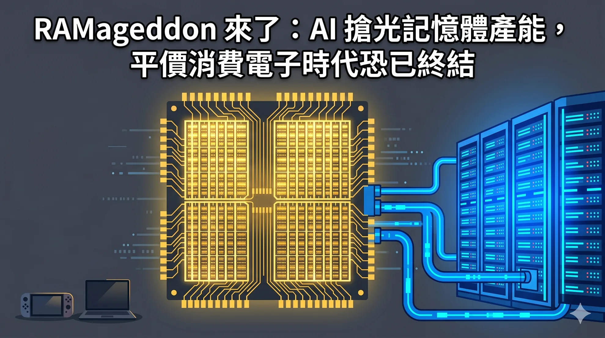 RAMageddon 來了：AI 搶光記憶體產能，平價消費電子時代恐已終結