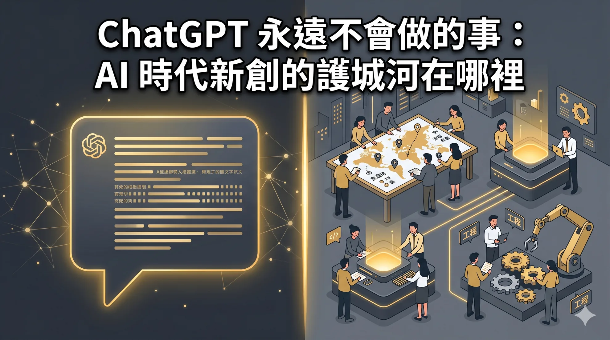 ChatGPT 永遠不會做的事：AI 時代新創的護城河在哪裡