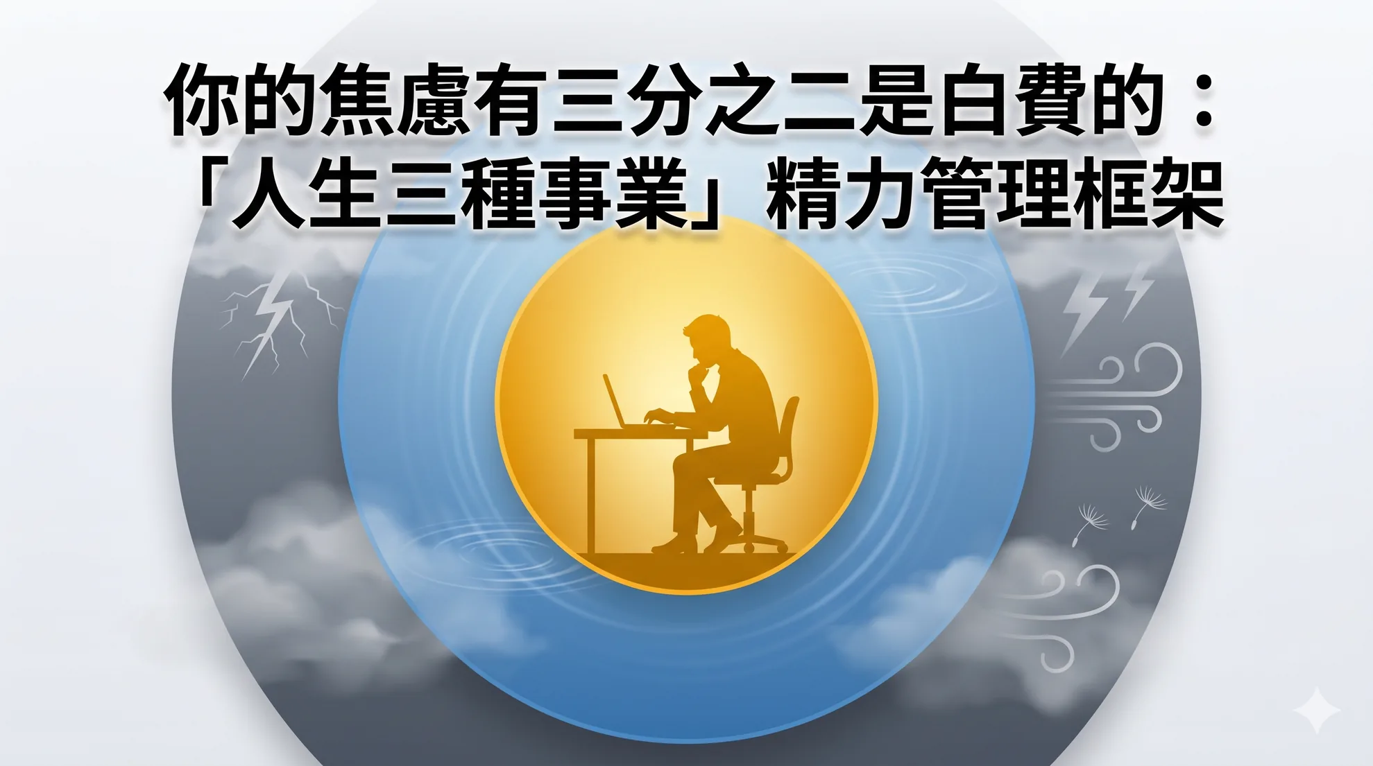你的焦慮有三分之二是白費的：「人生三種事業」精力管理框架