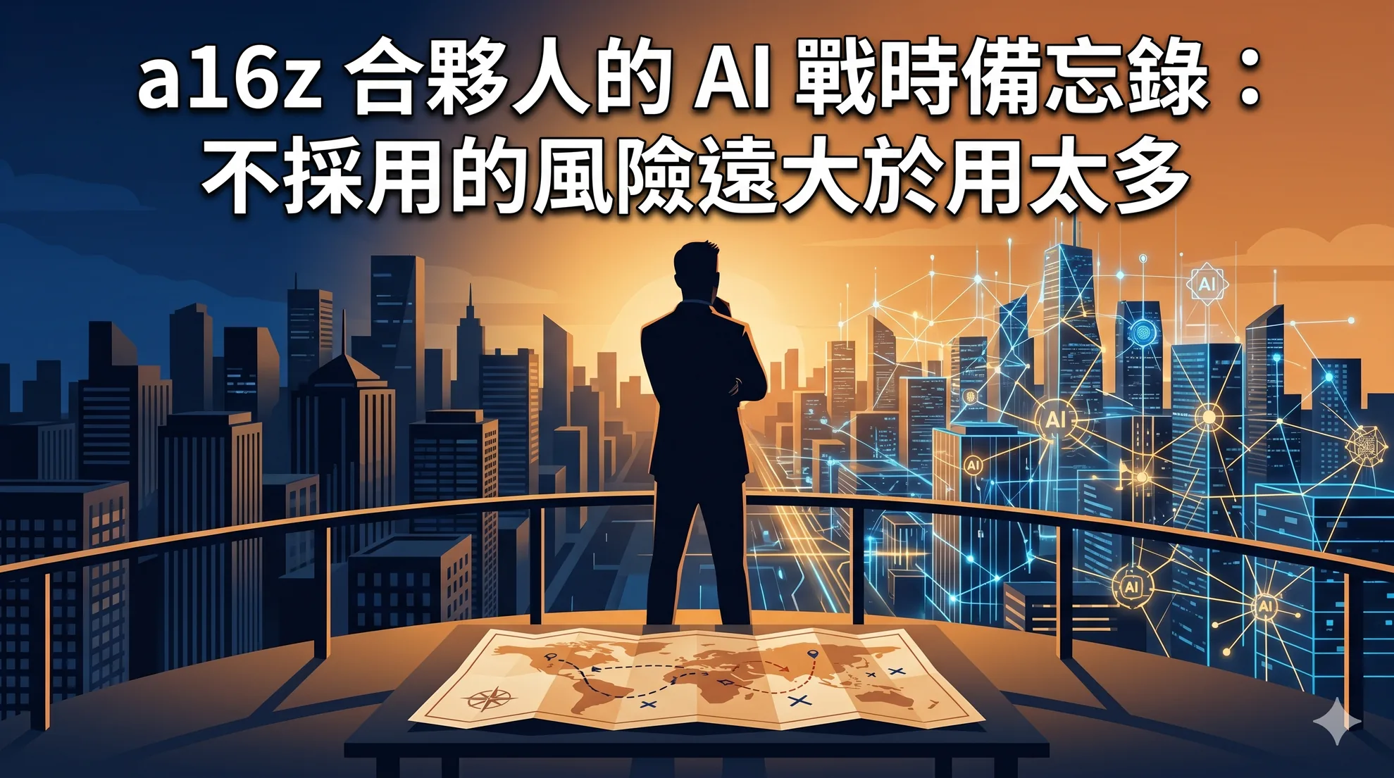 a16z 合夥人的 AI 戰時備忘錄：不採用的風險遠大於用太多