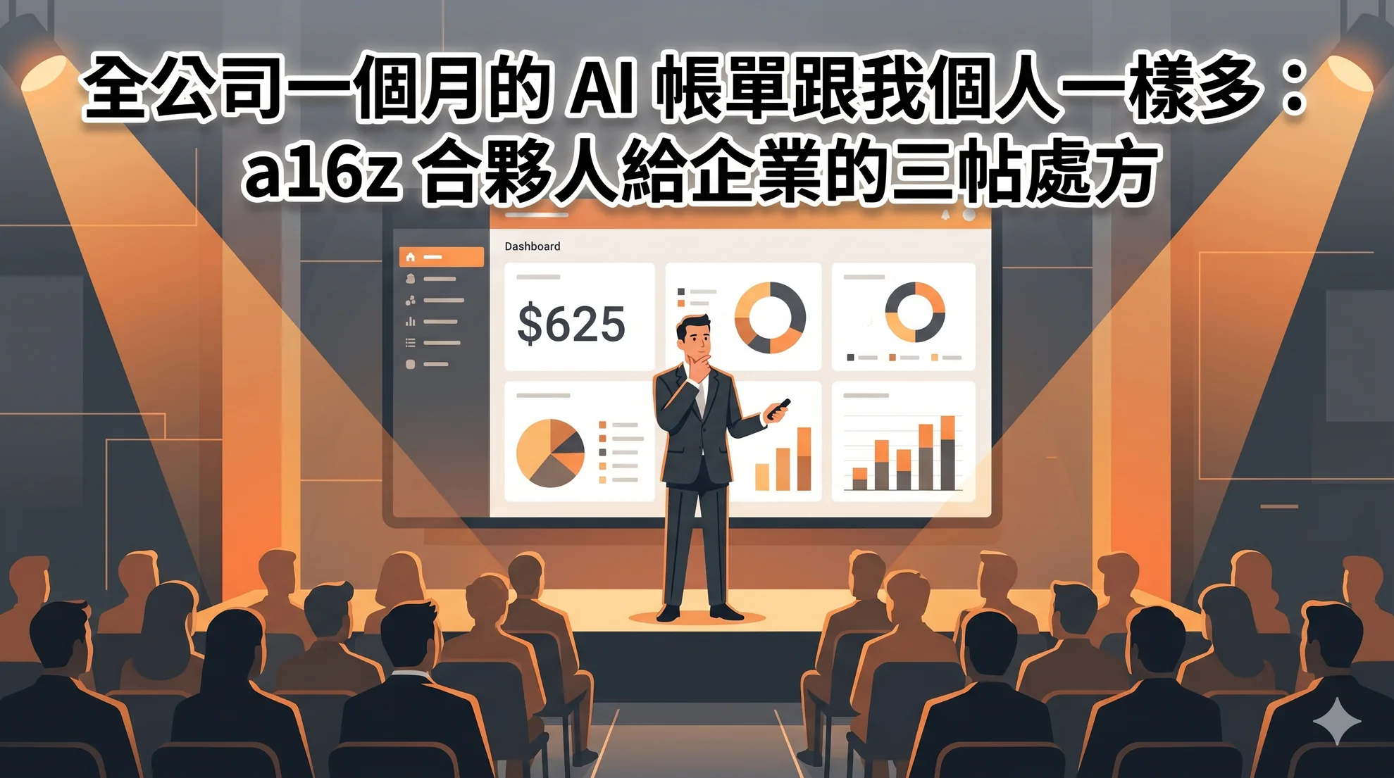 全公司一個月的 AI 帳單跟我個人一樣多：a16z 合夥人給企業的三帖處方