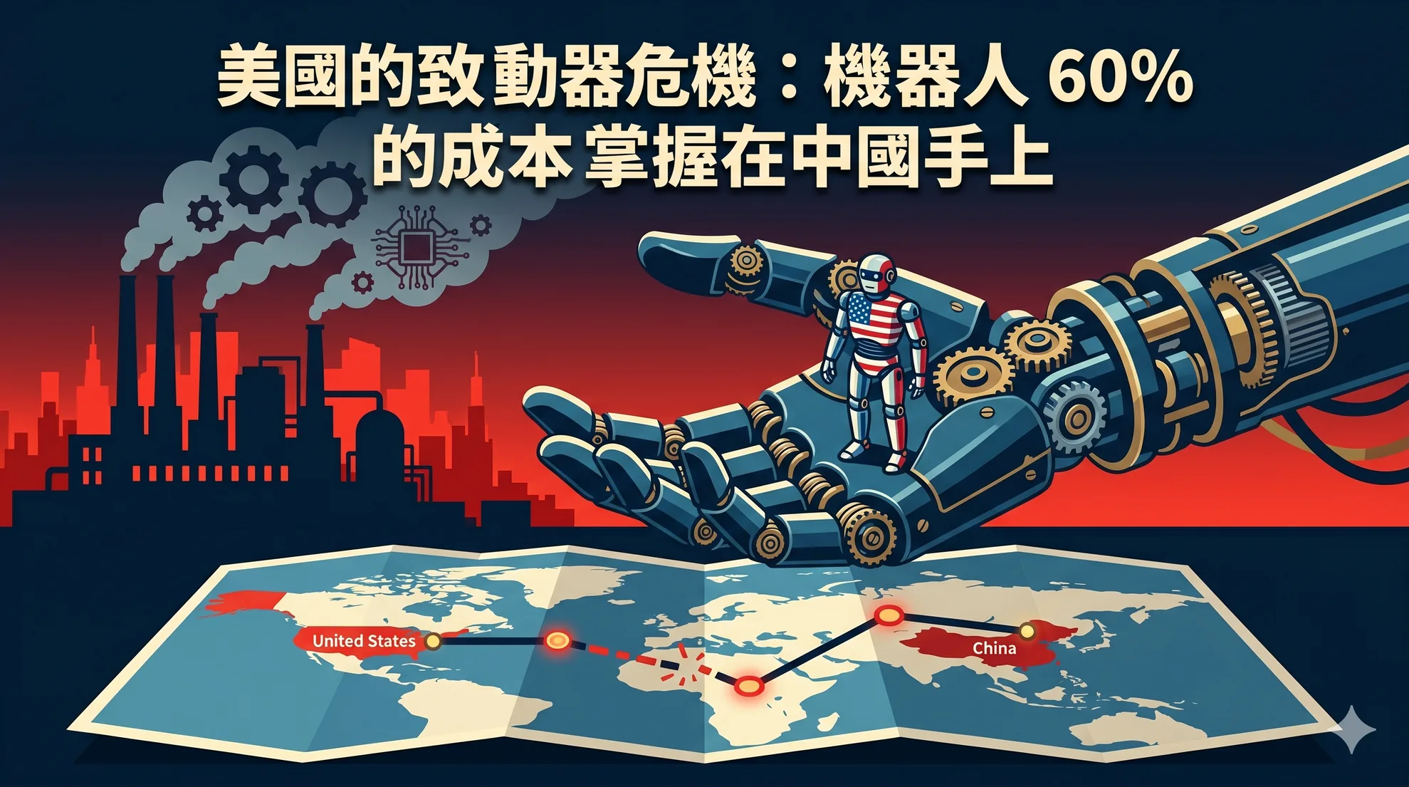 美國的致動器危機：機器人 60% 的成本掌握在中國手上