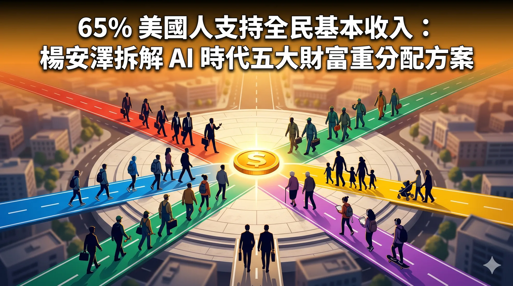 65% 美國人支持全民基本收入：楊安澤拆解 AI 時代五大財富重分配方案