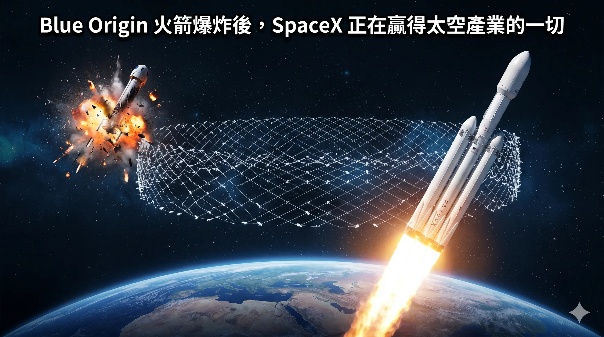Blue Origin 火箭爆炸後，SpaceX 正在贏得太空產業的一切