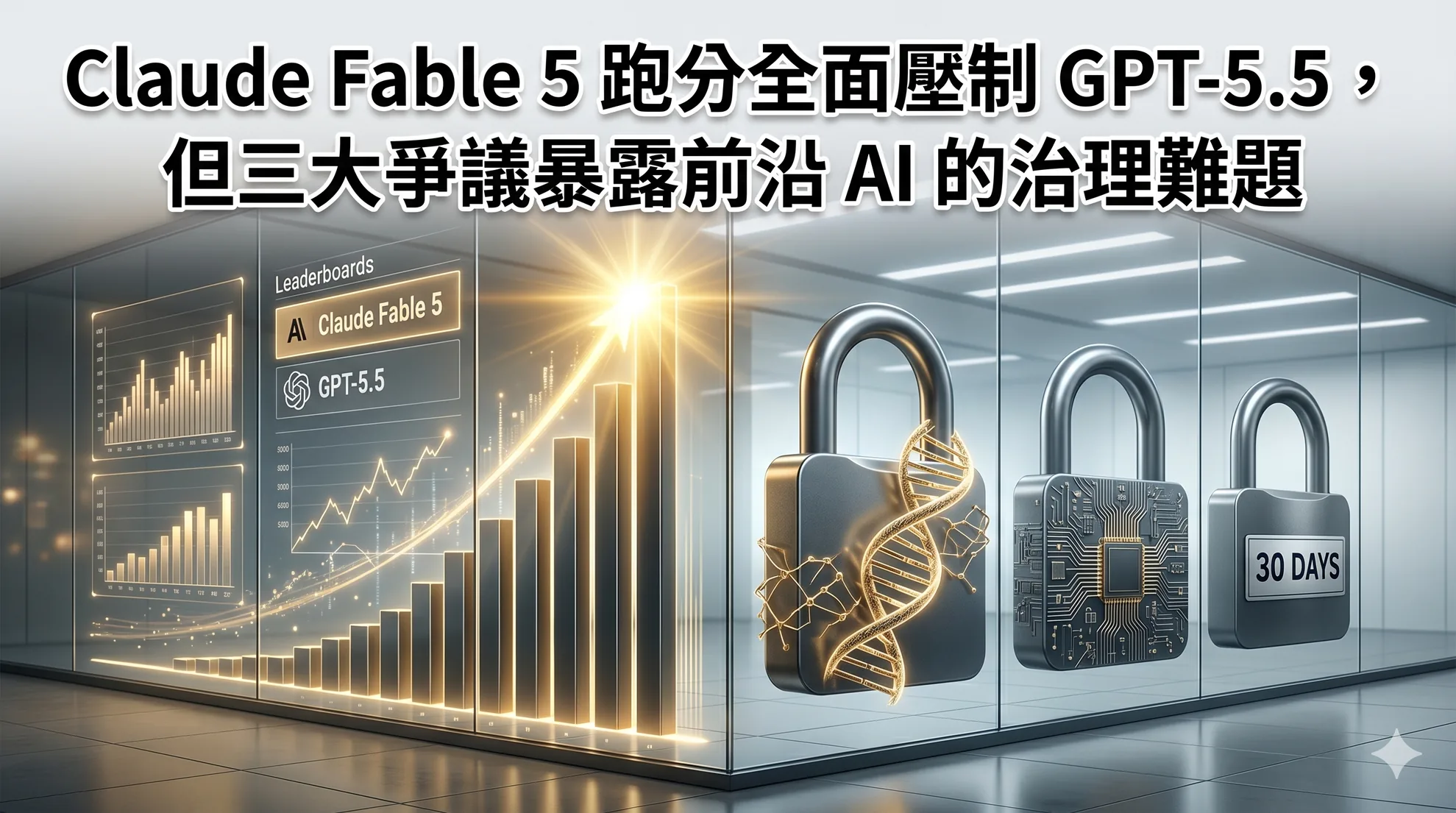 Claude Fable 5 跑分全面壓制 GPT-5.5，但三大爭議暴露前沿 AI 的治理難題