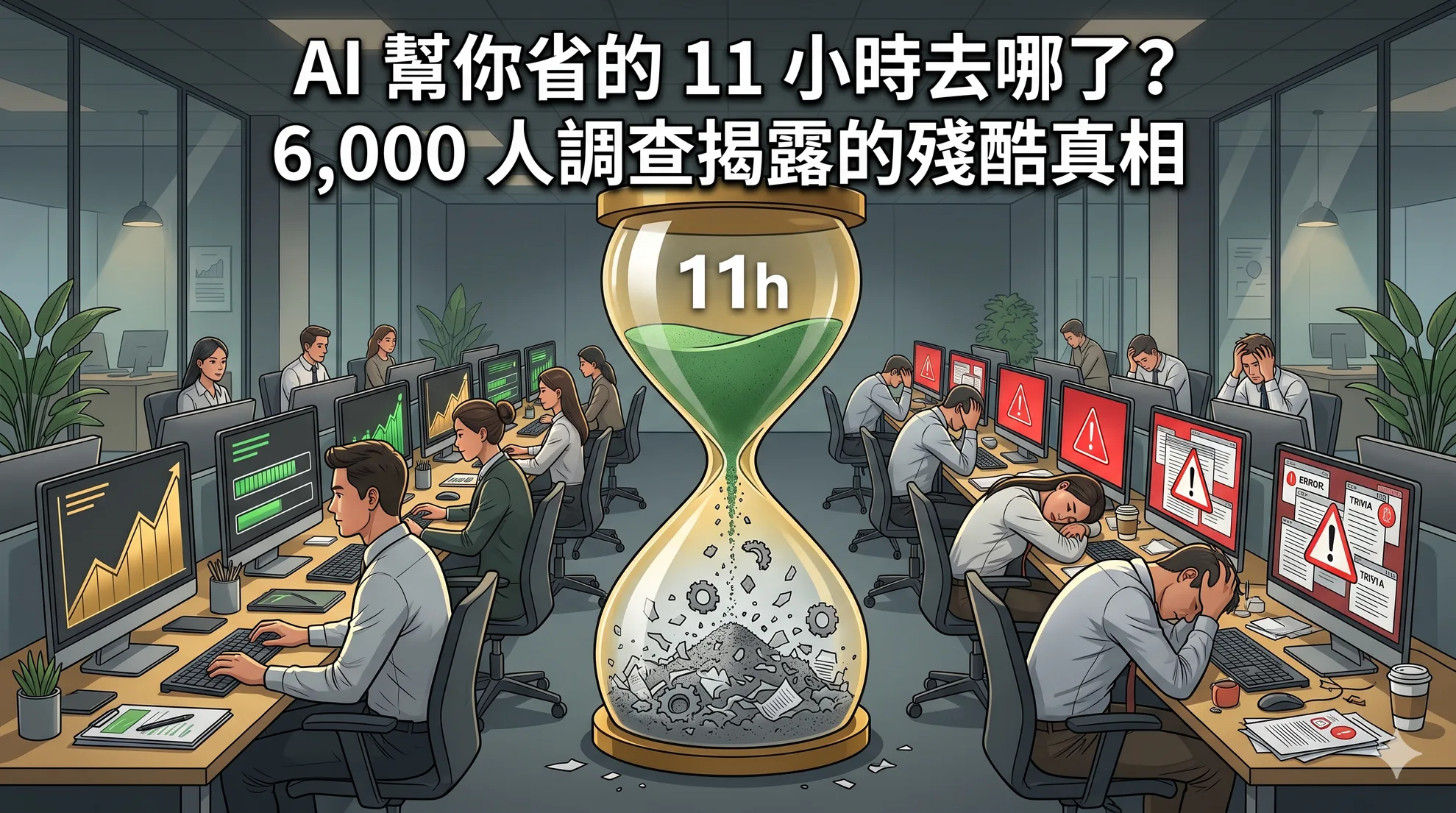 AI 幫你省的 11 小時去哪了？6,000 人調查揭露的殘酷真相