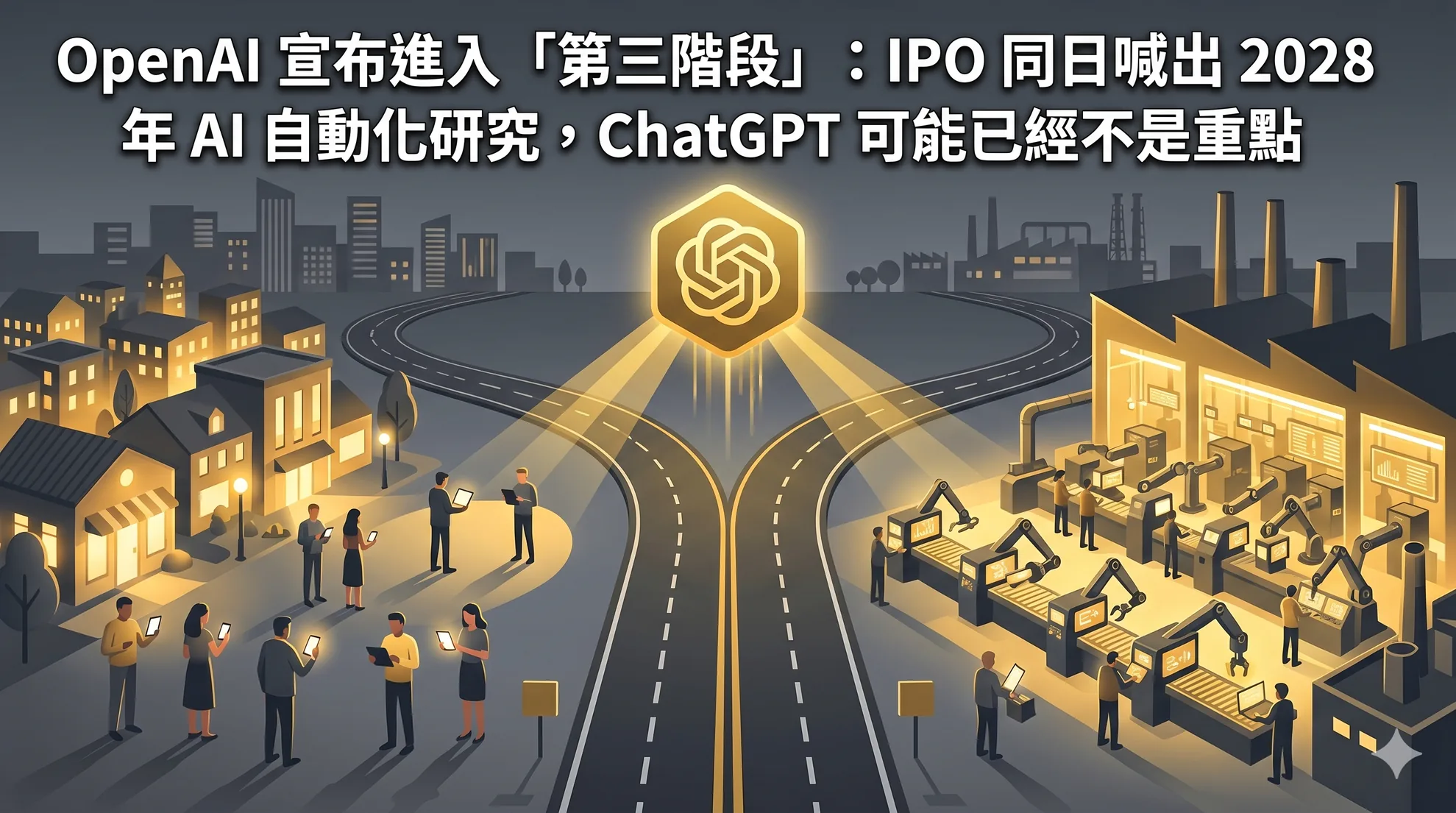 OpenAI 宣布進入「第三階段」：IPO 同日喊出 2028 年 AI 自動化研究，ChatGPT 可能已經不是重點