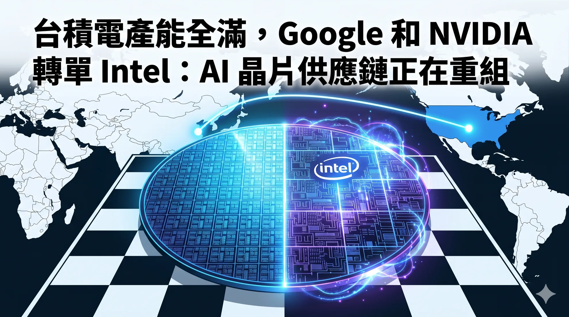 台積電產能全滿，Google 和 NVIDIA 轉單 Intel：AI 晶片供應鏈正在重組